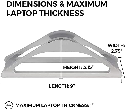 HumanCentric Vertical Laptop Stand for Desks in Silver Color, Adjustable