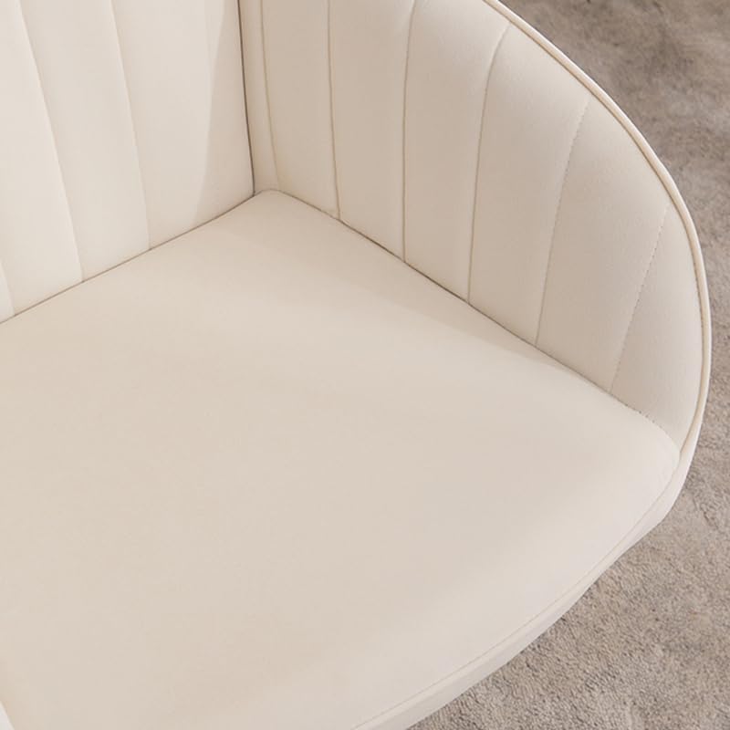 Adjustable Home Office Desk Chair with Gold Metal Base and Memory Foam Seat