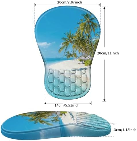 YIWEI Ergonomic Mouse Pad with Wrist Rest for Carpal Tunnel Pain Relief