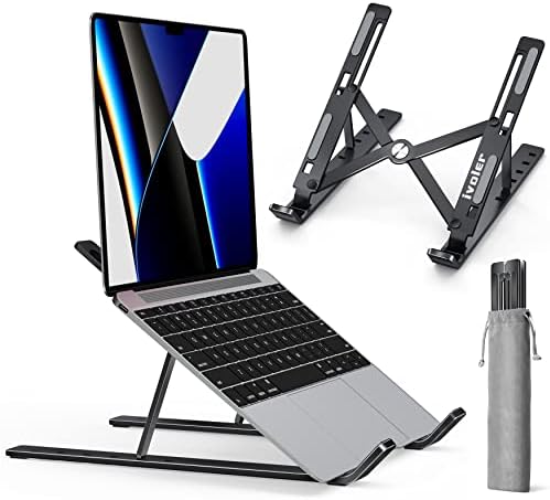 ivoler Laptop Stand, Laptop Holder Riser Computer Tablet Stand,Black