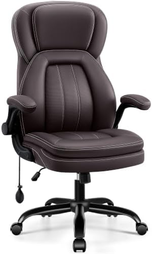 Ergonomic Leather Office Chair, Executive Desk Chair High Back