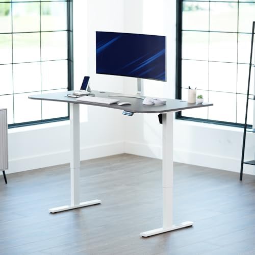 VIVO Dark Gray 63 x 32 in Standing Desk, DESK-KIT-1W1G