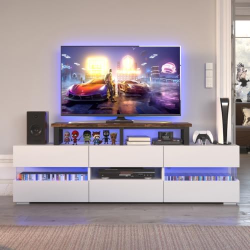 YAOHUOO 45" Large TV Riser for 32-60 inch TV, TV Riser Stand Shelf,Brown