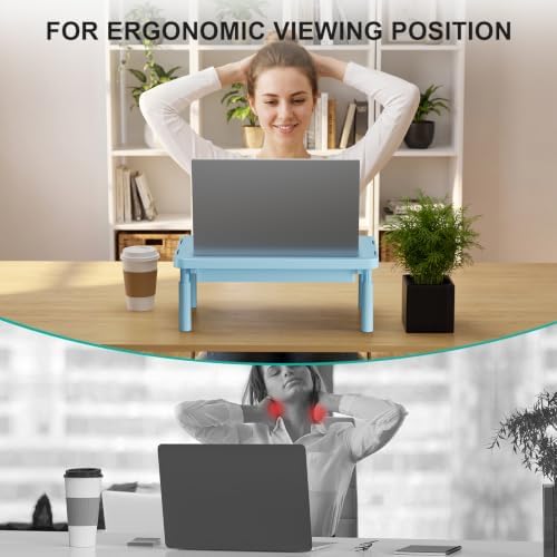 WALI 3 Height Adjustable Computer Monitor Stand with Storage, up to 44 lbs