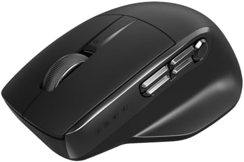 MEETION Wireless Mouse with 5 Side Buttons, Dual Mode Silent, Black
