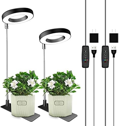 Aokrean Grow Lights for Indoor Plants, Full Spectrum Plant Light with Base