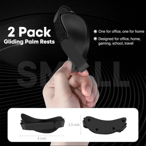 JIKIOU Advanced Ergonomic Right-Handed Gaming Wrist Rest for Mouse 2 Pack