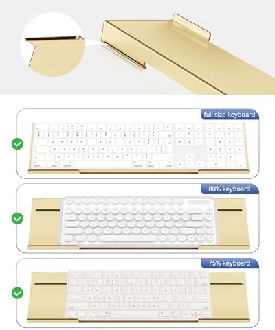 Computer Keyboard Wrist Rest Stand for Desktop(Beige), Keyboard Riser