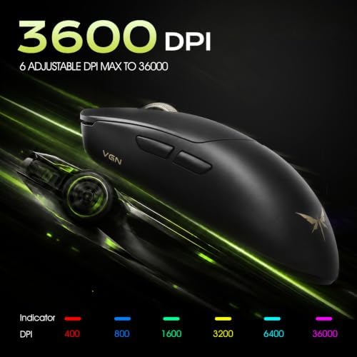 VGN F2 Pro Max Gaming Mouse Wireless with PAW3395 26K Optical Sensor