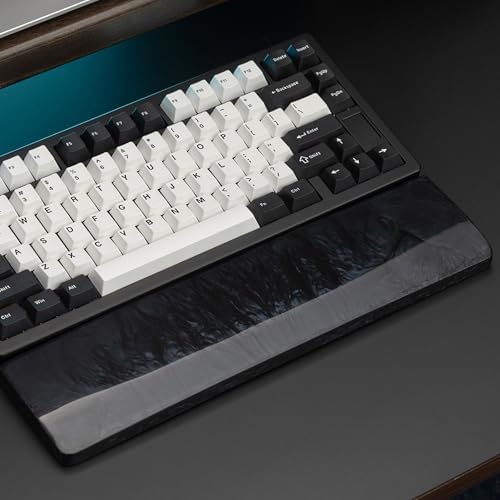 OOCTPK Chilkey Keyboard Wrist Rest, Resin Wrist Rest for Mechanical Keyboards with Ergonomic Support, Ergonomic Palm Rest Wrist Pad for Computer Keyboard and Laptop Easy Typing (Purple)