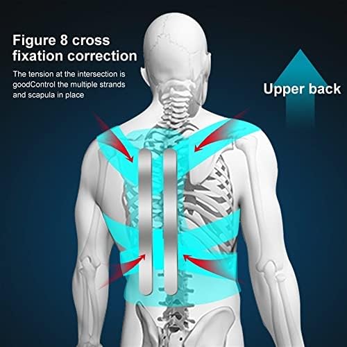 Shoulder Posture Corrector Lumbar Spine Support Belt Full Back Orthopedic Brace Scoliosis Kyphosis Correc(Gray Large)