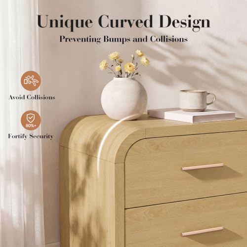 Night Stand Set of 2, 3-Drawer