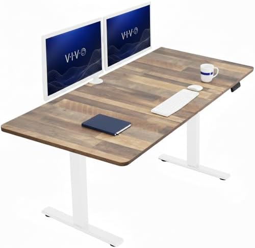 VIVO Reclaimed Wood 71 x 36 in Standing Desk, DESK-KIT-1W7P-36