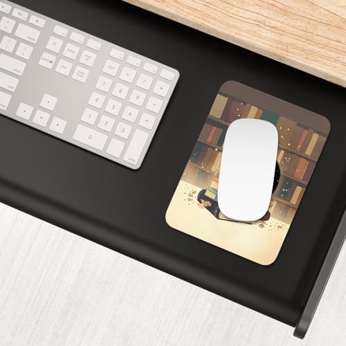 Small Mouse Pad, Mini Mouse Pad 6 x 8 Inch, Thick Rubber Waterproof Mouse Mat, Cute Mousepad for Women Men Wireless Mouse Laptops Home Office, Glasses Cat