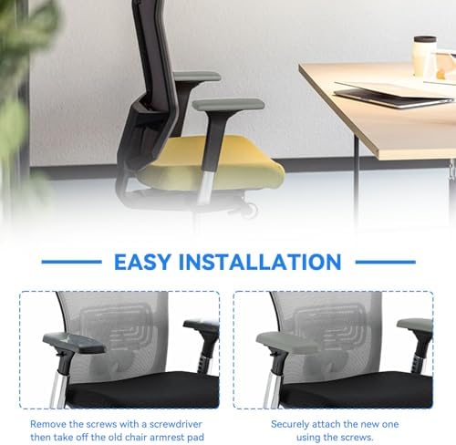 Arm Pads Caps Replacement for Haworth Very Office Chair,Office Chair Arm Rest Replacement（Gray）