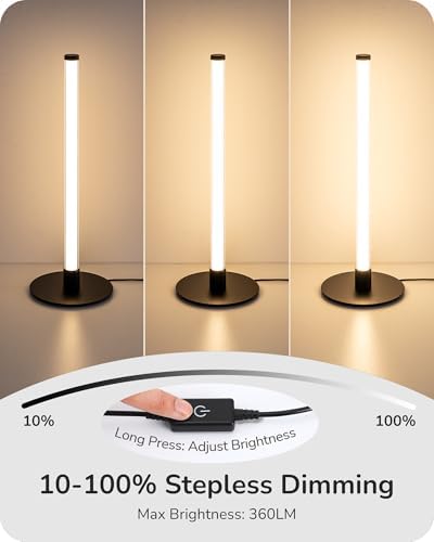 EDISHINE LED Skinny Table Lamp，Modern Slim Desk Lamp with 360° Illumination