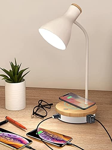 LALISU Metal Desk Lamp Wireless Charging Table Lamp Touch Reading Lights
