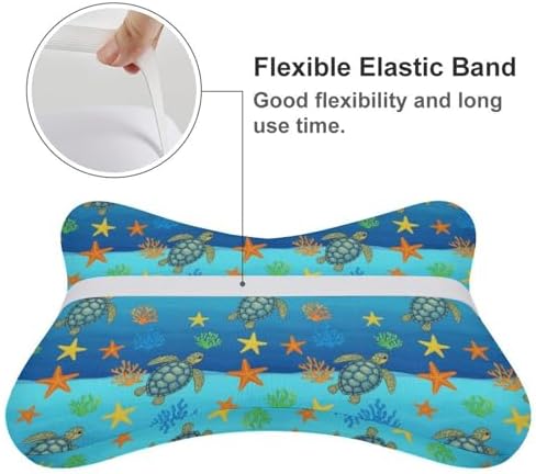 Car Seat Neck Pillow Sea Turtle 2 Pcs Memory Foam Headrest Support for Driving Travel Nap