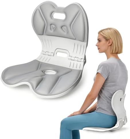 Foldable Ergonomic Lumbar Support Seat for Office Chairs
