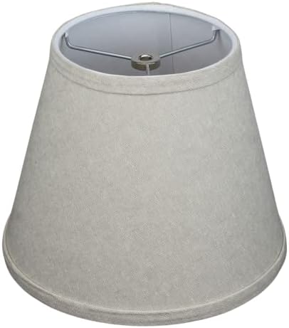 FenchelShades.com Lampshade 6" Top x 10" Bottom x 8" Slant Height With Spider Attachment 0.4 Inch Diameter for Lamps With a Harp (Couture Sand)