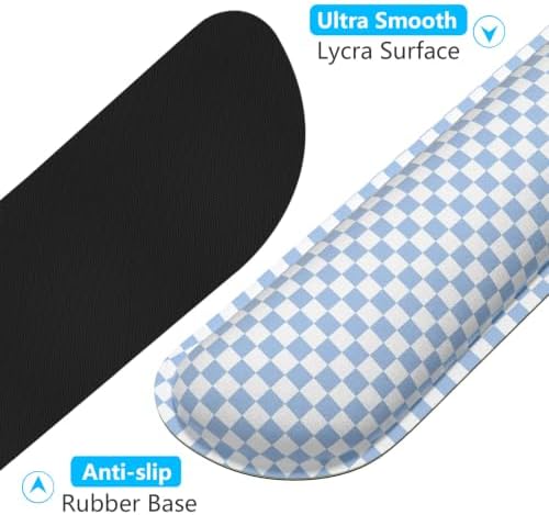 Dapesuom Keyboard Wrist Rest, Memory Foam, Ergonomic, Gaming,Blue Grey