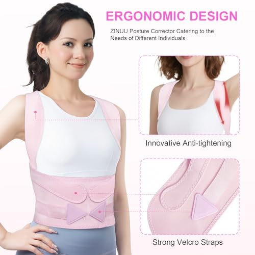 Back Brace Posture Corrector for Women and Men - (Black-XX-Small)