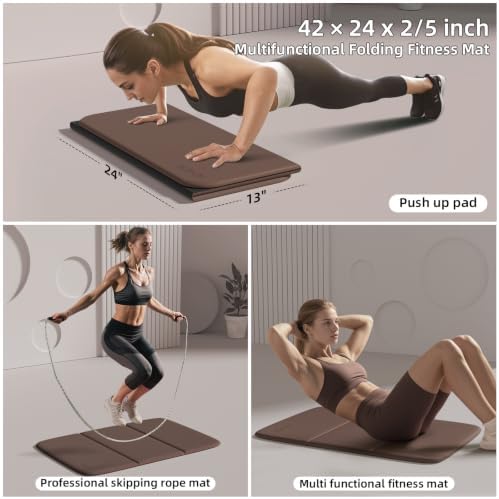 Foldable Exercise Pad Extra Thick 1.2" x 14" x 24"