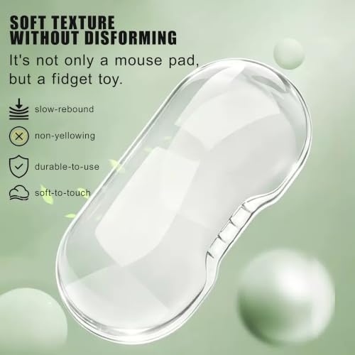 Mouse Pad with Wrist Rest, Soft Cloud Gel Keyboard Mouse Pad Set with Hand Wrist Support, Cute Non Slip Office Desk Accessories for Comfort/Pain Relief/Computer/Laptop (Clear Cave)