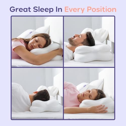 Mellow CloudAlign Memory Foam Pillow for Neck & Shoulder Support, High