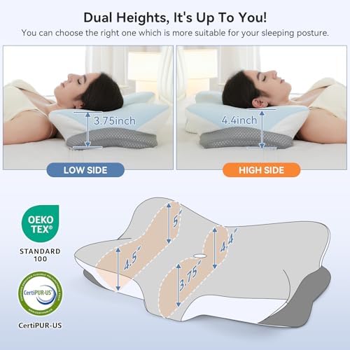 Ergonomic Memory Foam Cervical Pillow for Neck Pain Relief