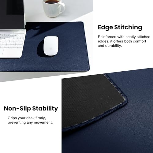 ALOANES Non-Slip Extended Mouse Pad Office&Home Desk Mat Stitched Edge