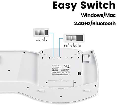 Perixx Periboard-612 Wireless Ergonomic USB Split Keyboard, US English Layout
