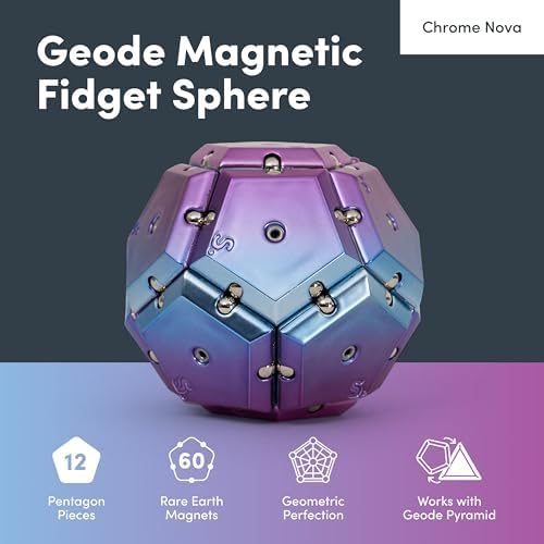 Speks Geode Magnetic Sensory Sphere, Stress Relief Tool, Executive Desk Toy