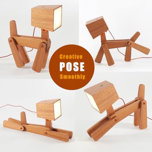 Novelty Cool Dog Lamp for Kids Room Bedroom Bedside Reading