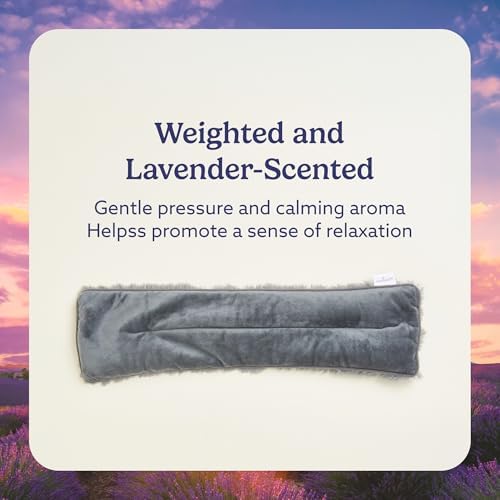 warmies Microwavable Neck Wrap, Microwave Heating Pad, Lavender, 2 lb, Gray