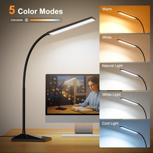 LED Desk Lamp, Eye-Caring Desk Light