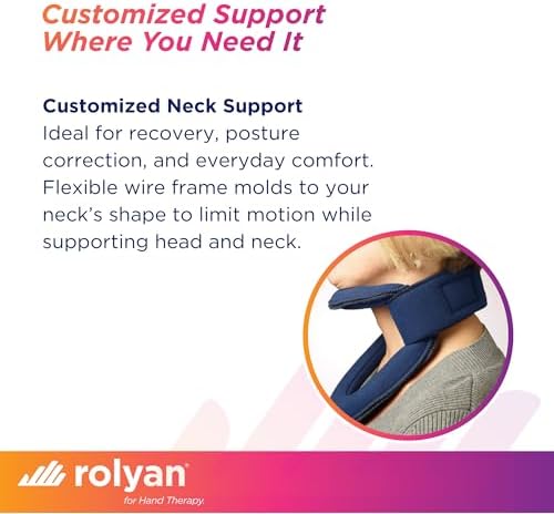 Rolyan Adjustable Frame Cervical Collar, Soft Neck Brace, 12"-14", Small