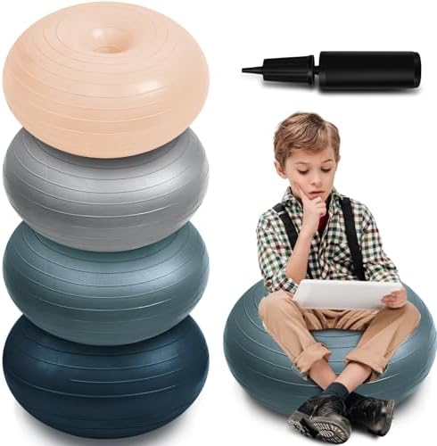 Lewtemi 4 Pcs Flexible Seating for Classroom Elementary 20'', Retro Color