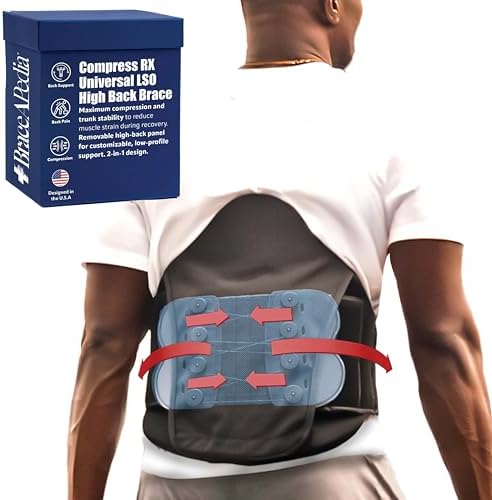 CompressRx High Back Brace, 2-in-1 Lumbar Support, Small-4XL