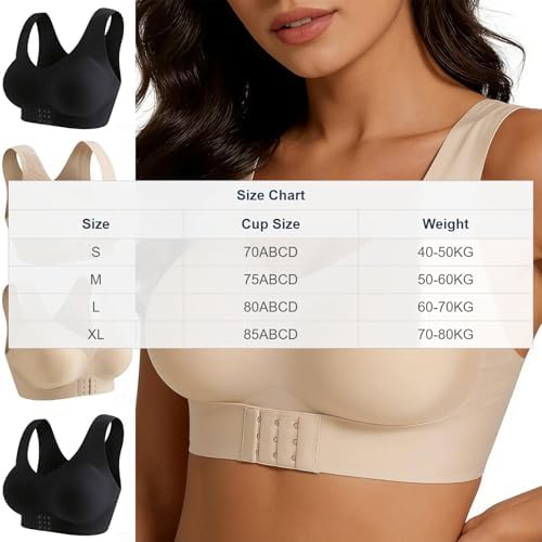 Posture Corrector Bra for Women Front Closure Back Support Bra