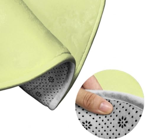 Highly Premium Quality Floor Mat, Office Chair Decor Mat, Room Sofa Yoga Soft Round Carpet Yellow, 36inch