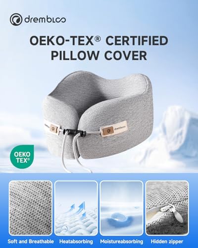 Travel Neck Pillow for Airplane, 360° Ergonomic Support for Sleeping