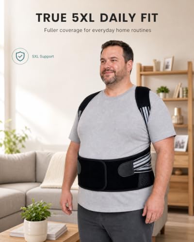 Men's Plus Size Posture Corrector 5XL, Full Back Support for Home Use