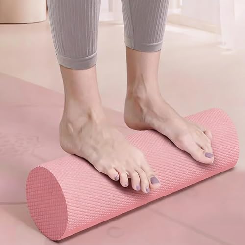 12 Inch EVA Foam Roller for Back, Yoga & Balance Exercises – High-Density Massage Roller for Pain Relief, Fitness Recovery Balance Exercises, High-Density (Blue)