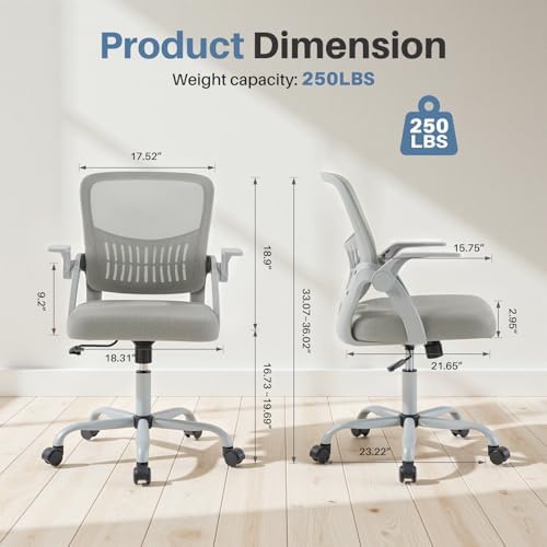 DUMOS Ergonomic Home Office Chair, Lumbar Support Desk Chair