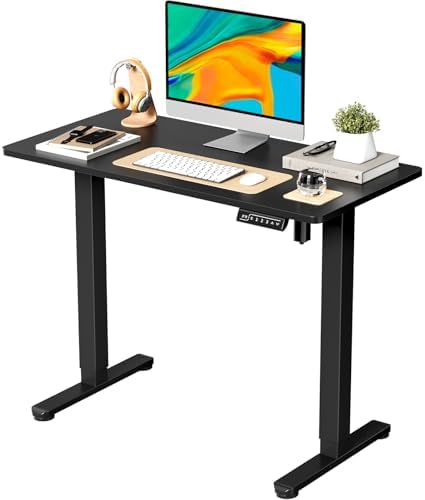 JOY worker Small Electric Stand Up Desk, 40" Whole Piece Height Adjustable