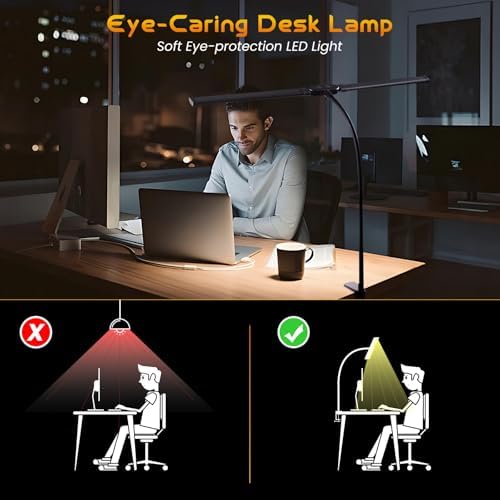 LED Desk Lamp for Office Dorm Home, No Assembly Required