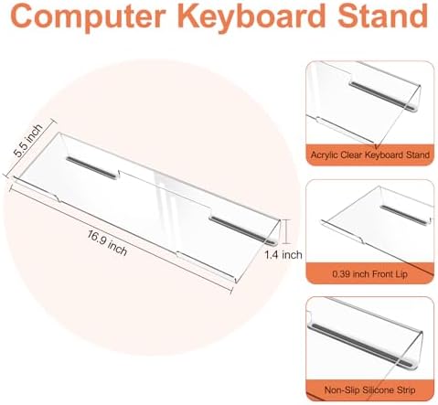 MOSISO Keyboard Stand&Wrist Rest Support for Keyboard &Mouse Pad Set