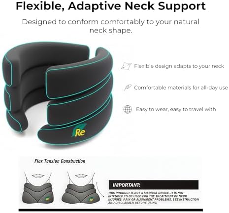 Caldera Releaf Neck Rest – Soft Neck Brace for Neck Pain and Support, Comfortable Neck Brace for Sleeping, Cervical Collar Neck Support Brace for Travel, Reading & Relaxation - Large, Fuchsia