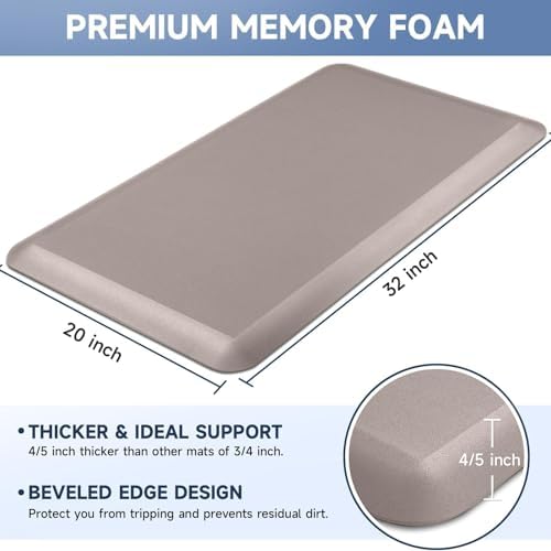4/5 Inch Thick Kitchen Mats for Floor, StepRite Kitchen Rug for Standing